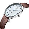 WWOOR 8011 Brand Classical Hot selling Genuine Leather Alloy head Quartz Casual Men Watch Luxury Wrist Watch